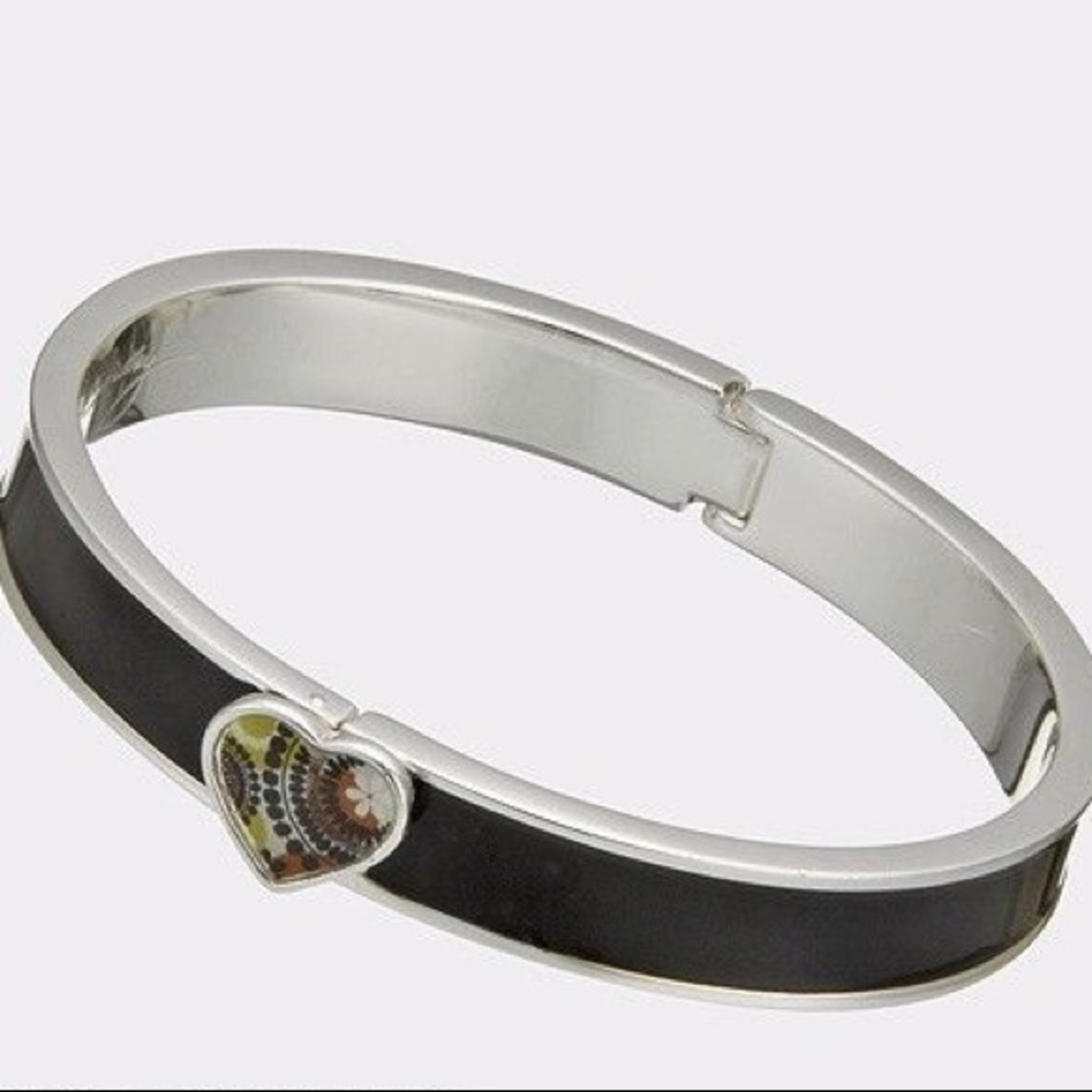Vera Bradley Cocoa Moss Heart Bangle